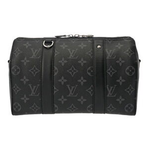Louis Vuitton Monogram Eclipse Black City Keepall Gray Canvas Shoulder Bag